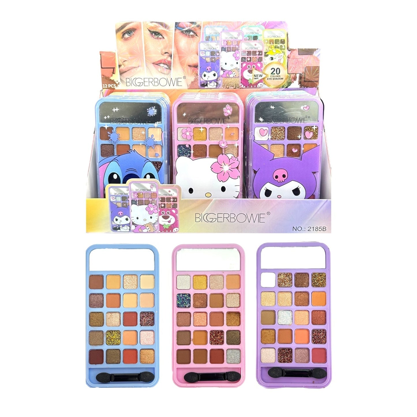 PALETA DE SOMBRAS X20 TONOS ESPEJITO PERSONAJES BIGGERBOWIE