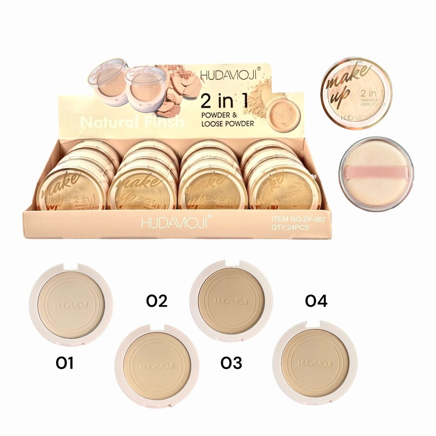 POLVO SUELTO Y COMPACTO ZEN1 MAKEUP HUDAMOJI