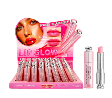 BALSAMO MAGICO LIP GLOW TAPA PLATEADA MEIKE GLAMOUR