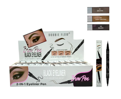 2EN1 DELINEADOR DE OJOS Y CEJAS 2 TIP BOBIE FLOW