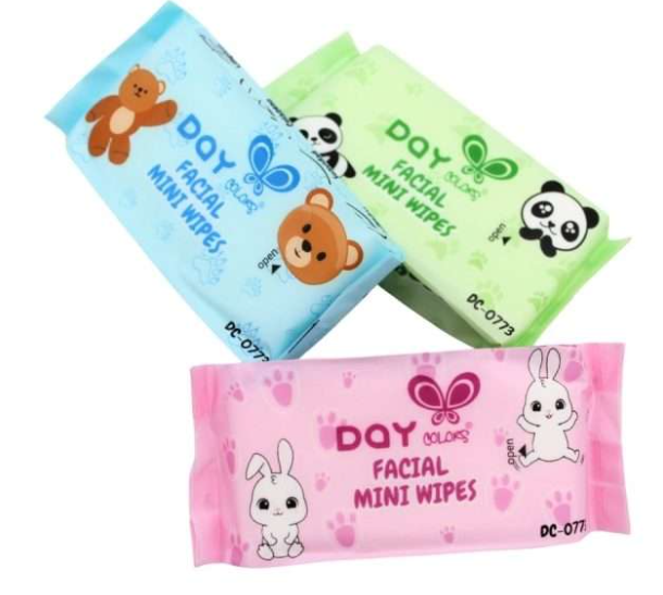 PAQUETE DE TOALLITAS HUMEDAS ANIMALITOS DAY COLORS UNIDAD