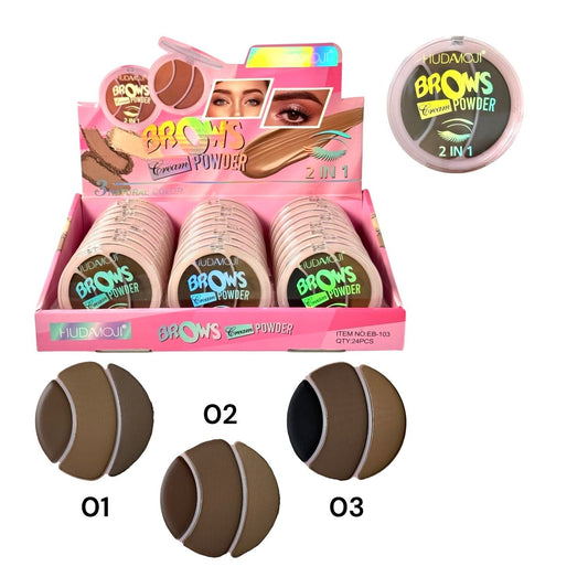 SOMBRA DE CEJAS X3 TONOS CREMA/POLVO HUDAMOJ